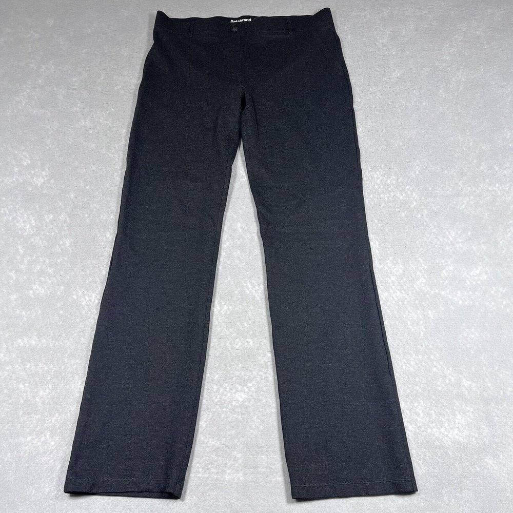Betabrand Pants Womens XL Long Gray Straight Leg Stretch Nylon Blend Size 0749